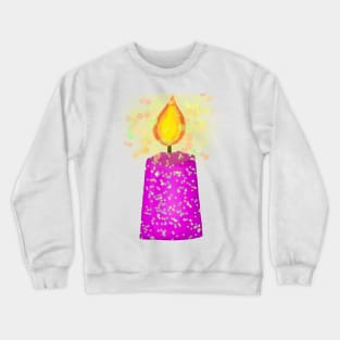 bright pink candle Crewneck Sweatshirt